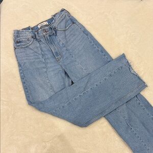 Abercrombie & Fitch Light Blue High Rise Jeans with front and back seam